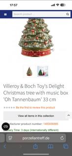 Kerstboom, muziekdoos en waxinelichtje Villeroy en Boch, Ophalen of Verzenden, Nieuw