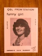 QSL kaart Funny Girl. Zwijndrecht., Verzamelen, 1960 tot 1980, Ongelopen, Ophalen of Verzenden