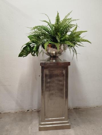 XXL decoratieve aluminium (planten)schaal/ijsemmer en zuilen beschikbaar voor biedingen