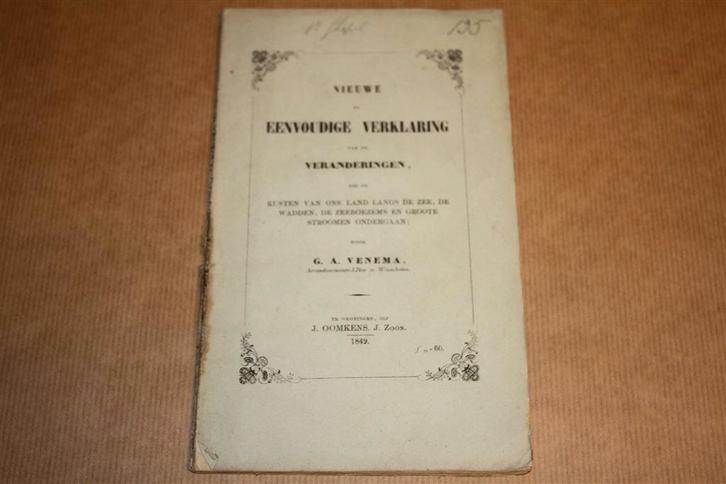 Veranderingen v kusten van ons land...Venema - 1849 !!, Antiek en Kunst, Antiek | Boeken en Bijbels, Ophalen of Verzenden
