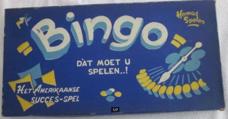 Vintage Bingo spel Homas spelen Assen compleet., Antiek en Kunst, Antiek | Speelgoed, Ophalen of Verzenden