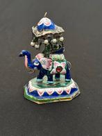 Vintage cloisonné miniatuur olifant beeldje uit India 1950, Ophalen of Verzenden