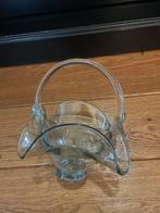 Mooie glazen vaas / mand, Overige kleuren, Ophalen of Verzenden, Minder dan 50 cm, Glas