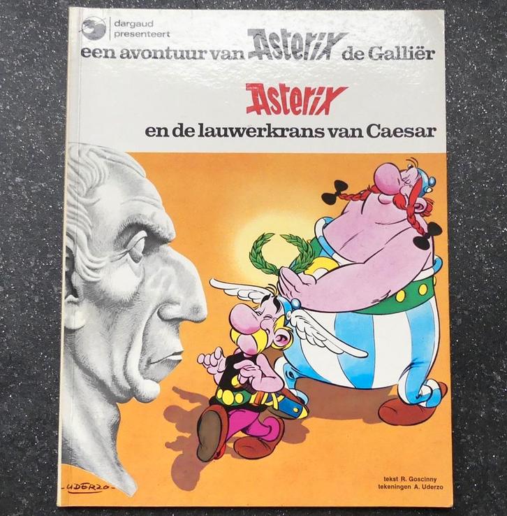 Asterix en de lauwerkrans van Caesar Albert Uderzo Goscinny, Boeken, Stripboeken, Gelezen, Eén stripboek, Ophalen of Verzenden