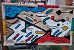 Modern abstract wandkleed / vloerkleed – Bep Wolff – handget, Ophalen of Verzenden