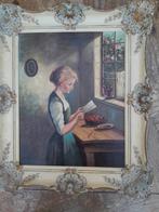 N.Maas. jong meisje, Antiek en Kunst, Kunst | Schilderijen | Klassiek, Ophalen of Verzenden