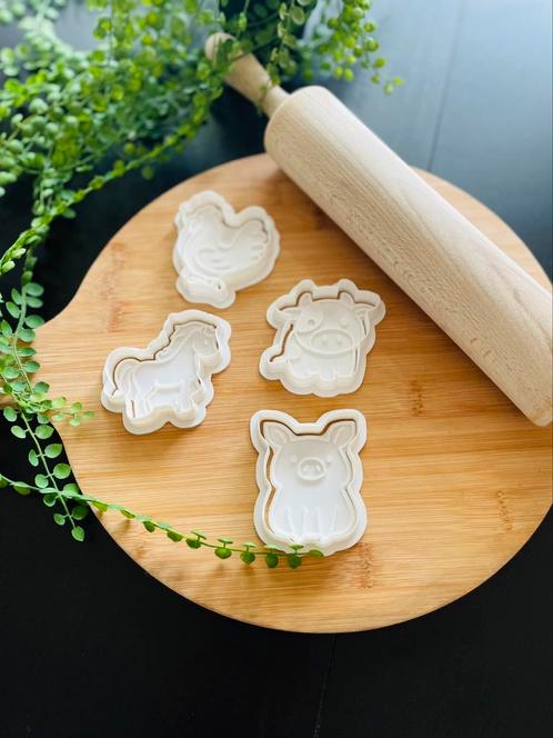 Vormen voor koekjes, klei & zand – boerderijdieren, Hobby en Vrije tijd, Taarten en Cupcakes maken, Nieuw, Bakvorm, Ophalen of Verzenden