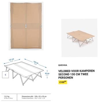 Twee persoons stretcher beschikbaar voor biedingen