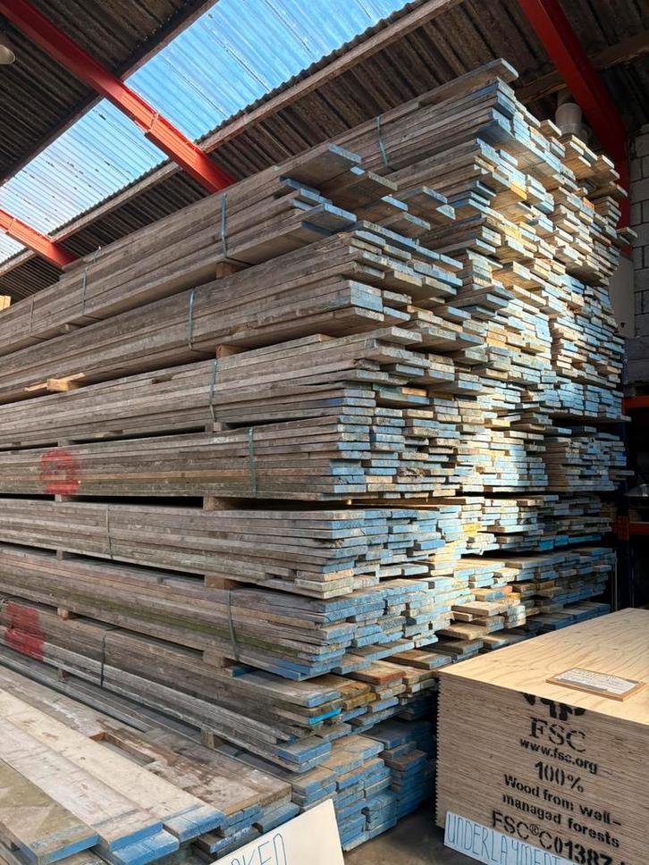 OUTLET GEBRUIKTE STEIGERPLANKEN, Doe-het-zelf en Verbouw, Hout en Planken, Plank, 300 cm of meer, Ophalen