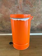 Retro Brabantia Pedaalemmer - Oranje, Huis en Inrichting, Woonaccessoires | Prullenbakken, Gebruikt, Met pedaal, Ophalen of Verzenden