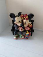 Mickey en Minnie op bankje, Ophalen, Mickey Mouse, Gebruikt, Beeldje of Figuurtje