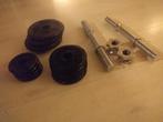 Dumbellset gewichten, gietijzer, Ophalen of Verzenden, Zo goed als nieuw, Dumbbell
