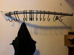 Design kapstok stoer origineel - zilver met zwarte haken, Gebruikt, Minder dan 100 cm, Metaal, Ophalen