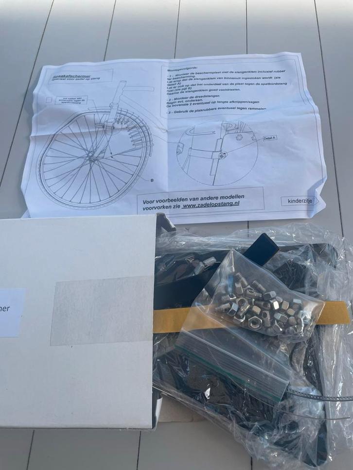 Spaakbeschermer (bij zadeltje op stang) - Nieuw, Fietsen en Brommers, Fietsaccessoires | Fietsstoeltjes, Nieuw, Voorzitje, Verzenden