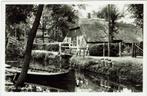Giethoorn – Boerderij met boot. Gelopen Dubbeldam 1955., Ophalen of Verzenden, 1940 tot 1960, Gelopen, Overijssel