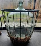 Robuuste metalen mand Inclusief grote gistfles, Ophalen of Verzenden