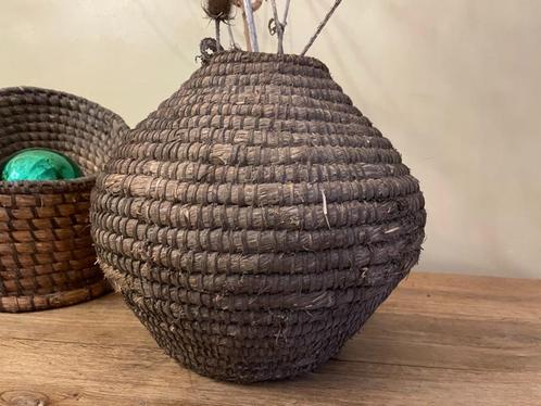 antieke Stromand Mand Vaas Korf Frans, Antiek en Kunst, Curiosa en Brocante, Ophalen of Verzenden