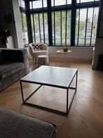 Marmerlook salontafel, Huis en Inrichting, Tafels | Salontafels, Ophalen, Vierkant, 50 tot 100 cm, Zo goed als nieuw