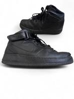 Nike Air Force 1 Mid '07 Triple Black Leer - US 8.5 / EU 42, Ophalen of Verzenden, Gedragen, Zwart, Sneakers of Gympen