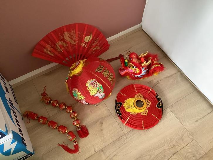 Chinese decoratie set, Antiek en Kunst, Kunst | Niet-Westerse kunst, Ophalen of Verzenden