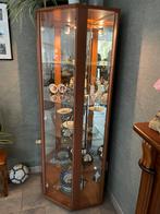 Kersenhouten vitrinekast, Huis en Inrichting, Kasten | Vitrinekasten, Ophalen, 50 tot 100 cm, Zo goed als nieuw, 150 tot 200 cm