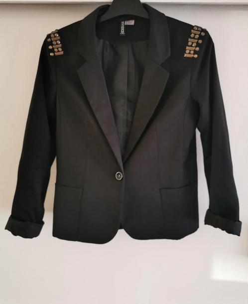 H&M jasje met strassteentjes mt. 38, Kleding | Dames, Jasjes, Kostuums en Pakken, Nieuw, Jasje, Maat 38/40 (M), Zwart, Verzenden