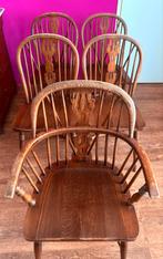 Antieke Windsor Stoelen Set + Captains Chair, Antiek en Kunst, Ophalen