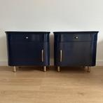 Unieke upcycled vintage set nachtkastjes, Ophalen of Verzenden, Zo goed als nieuw, 45 tot 65 cm, Minder dan 55 cm