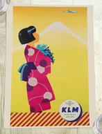 KLM Japan Luchtvaart affiche Reis Poster, Verzamelen, Verzenden, Nieuw, Kaart, Foto of Prent