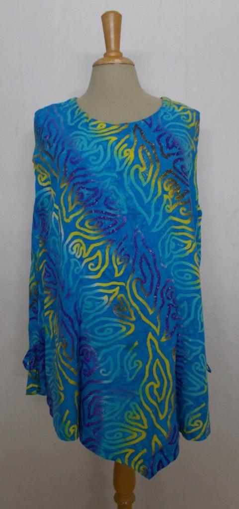 Fleurige print top/tuniek van Normal Crazy! XL, Kleding | Dames, Tops, Nieuw, Maat 46/48 (XL) of groter, Blauw, Zonder mouw, Verzenden