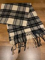 Zwart offwhite ruit sjaal shawl Scottish experience 30x136, Verzenden, Gedragen, Scottish Experience