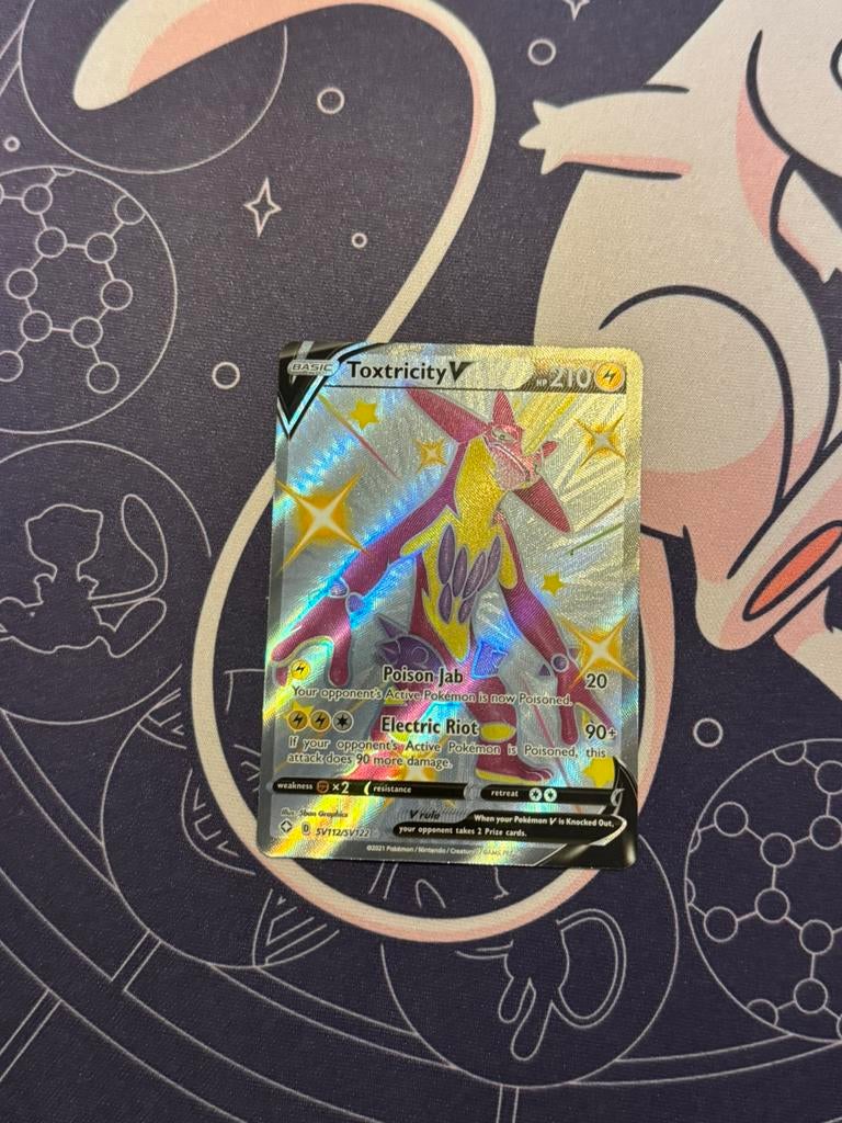 Pokémon kaarten Toxtricity V #SV112, Ophalen of Verzenden, Zo goed als nieuw, Losse kaart