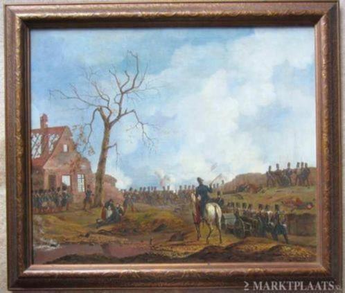 ==J B Davelooze 1807-1886==MILITARIA==, Antiek en Kunst, Kunst | Schilderijen | Klassiek, Ophalen of Verzenden