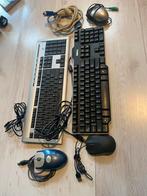 3x Computermuis 2x Toestenbord + PC Kabel, Ophalen of Verzenden, Qwerty, Gebruikt, Logitech