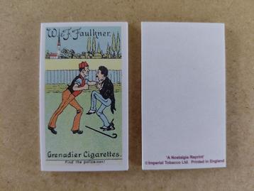 Faulkner Puzzle Series complete set 12 cigarette cards REPRO beschikbaar voor biedingen