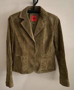 Olijfgroene leren jas Van Dijk - Maat 40, Maat 38/40 (M), B, Ophalen of Verzenden, A