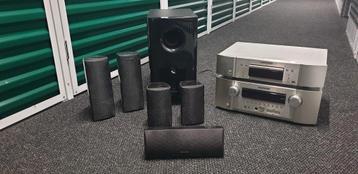 Onkyo 5.1 geluidset + Marantz av receiver beschikbaar voor biedingen