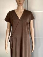 J122 Yaya maat 42=L lange overslag-jurk vest bruin, Kleding | Dames, Bruin, Maat 42/44 (L), Ophalen of Verzenden, Zo goed als nieuw