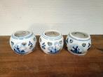 Delfts Blauwe Kaarsenhouders - Set van 3, Huis en Inrichting, Woonaccessoires | Kandelaars en Kaarsen, Gebruikt, Ophalen of Verzenden