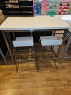 IKEA Sebastian bar tafel 120x60cm met 2 Krukken, Huis en Inrichting, Tafels | Statafels, Ophalen, Gebruikt