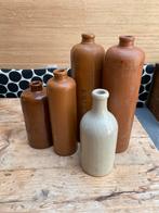 Set van 5 stenen vazen (jeneverfles), Ophalen of Verzenden, Zo goed als nieuw, Overige kleuren, Minder dan 50 cm