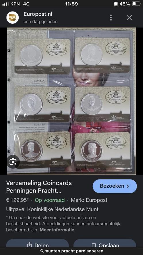 Munten Parelsnoeren Compleet, Postzegels en Munten, Munten en Bankbiljetten | Verzamelingen, Munten, Nederland, Ophalen of Verzenden