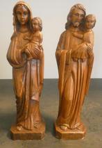 Maria en Josef, houten beeld met kindje Jesus [1789], Antiek en Kunst, Antiek | Religie, Ophalen