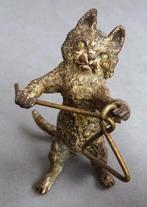 Om 1900 Weens Brons Bronzen Kat Katten Orkest Beelden Beeld, Ophalen of Verzenden