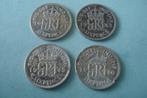 4 zilveren sixpence munten George VI  UK, Postzegels en Munten, Munten | Europa | Niet-Euromunten, Setje, Zilver, Ophalen of Verzenden