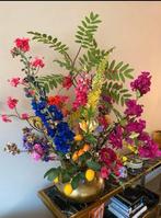 Silkka zijden bloemen groot met toetervaas, Huis en Inrichting, Ophalen of Verzenden, Gebruikt