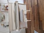 Piano met houten kruk, Ophalen, Gebruikt, Wit, Piano