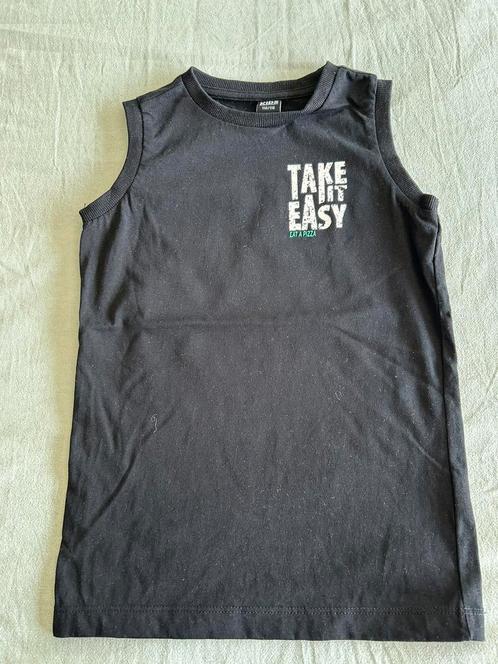 Nieuwe zwarte singlet van Wibra maat 110/116, Kinderen en Baby's, Kinderkleding | Maat 110, Nieuw, Jongen, Shirt of Longsleeve