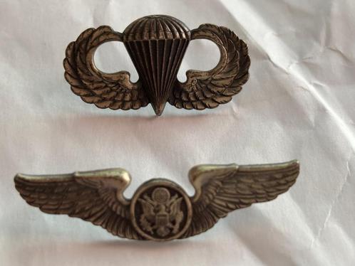 2 US metalen Wings, Verzamelen, Militaria | Tweede Wereldoorlog, Landmacht, Kleding of Schoenen, Amerika, Verzenden