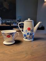 Douwe Egberts Set: Koffiepot met Filter, Antiek en Kunst, Ophalen of Verzenden